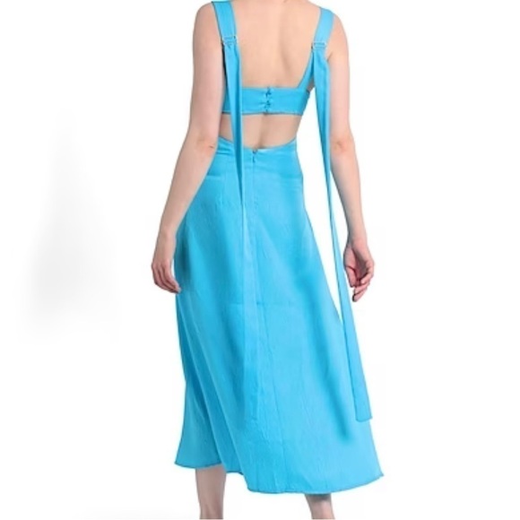 TOPSHOP Fabulous Turquoise Midi Halter Dress Size 10 NWT! - Picture 1 of 2